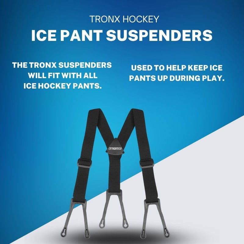 TronX Ice Hockey Pant Suspenders - Adult Senior Junior Youth - Image 2